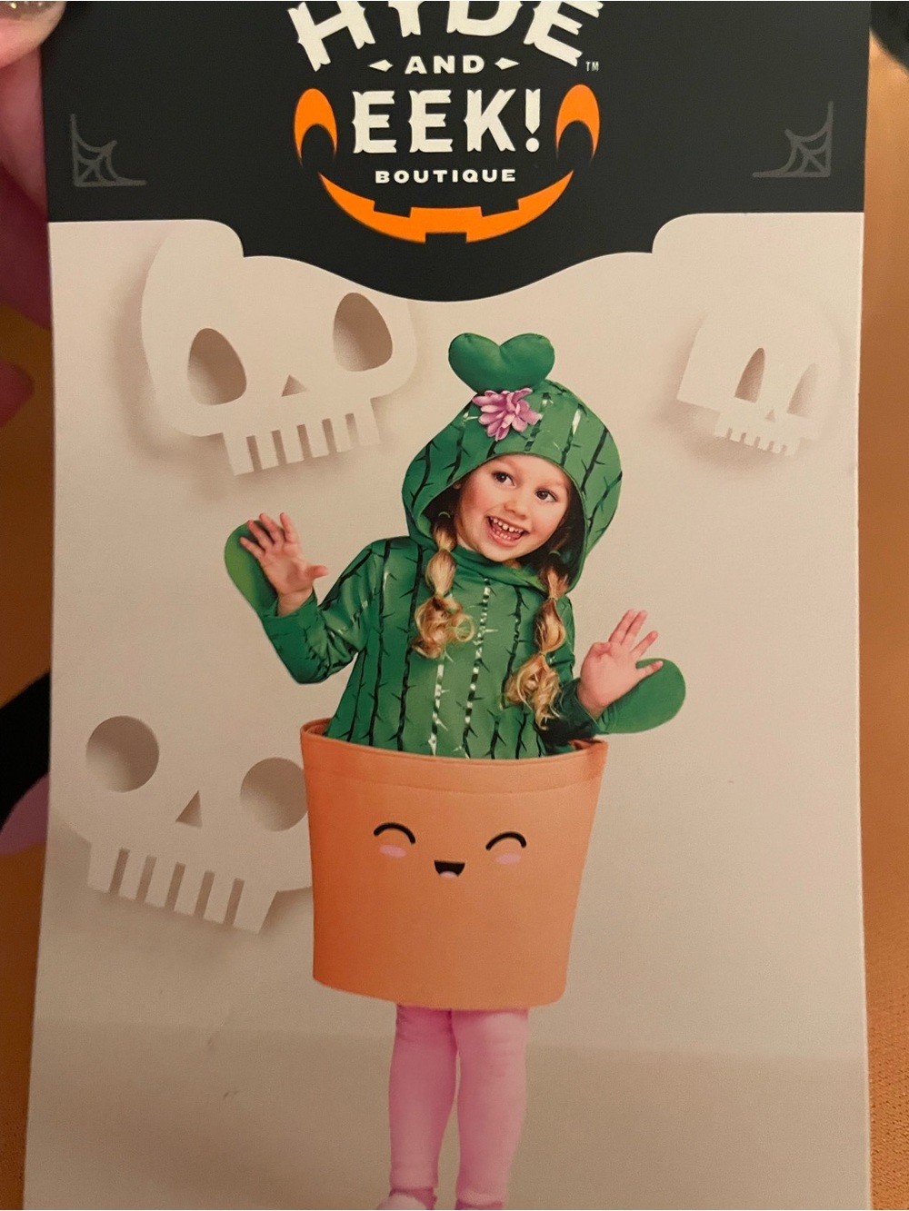 Kids Toddler Green Cactus Pot Halloween Costume New